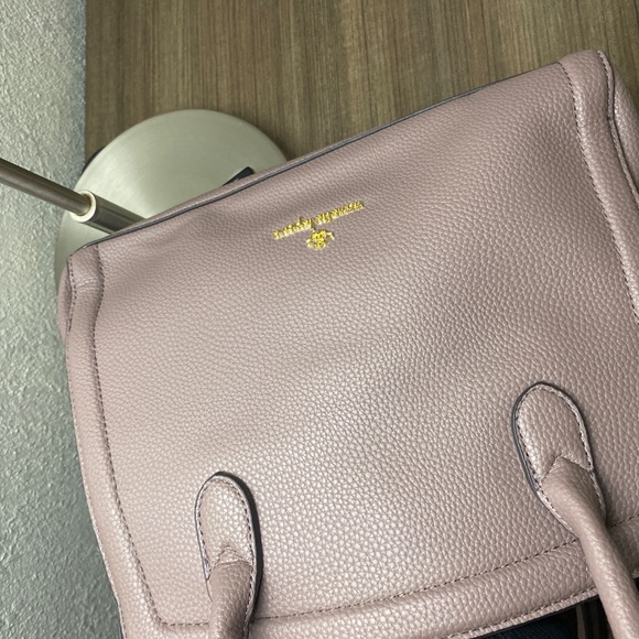 Nanette Lepore Mandie Convertible Satchel Pink purple purse crossbody handbag - Picture 8 of 11